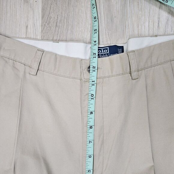 Polo Ralph Lauren Mens Tan Pleated Dress Pants Hammond 36×34 - Picture 6 of 12
